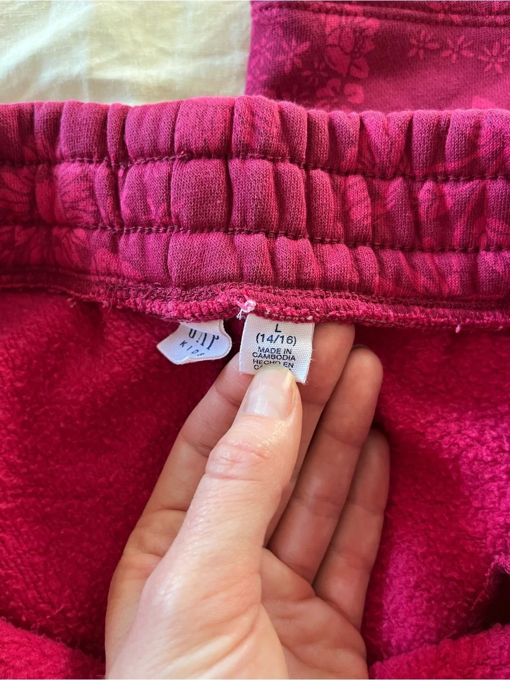 Old Navy Pink Floral Cargo Joggers